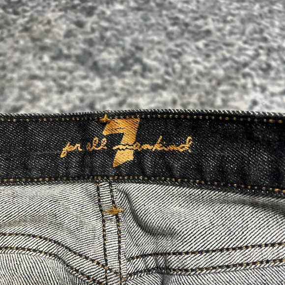 7 For All Mankind Jeans Womens 26 (29x32) Black Bootcut Low Rise Vintage Y2K - Picture 5 of 16